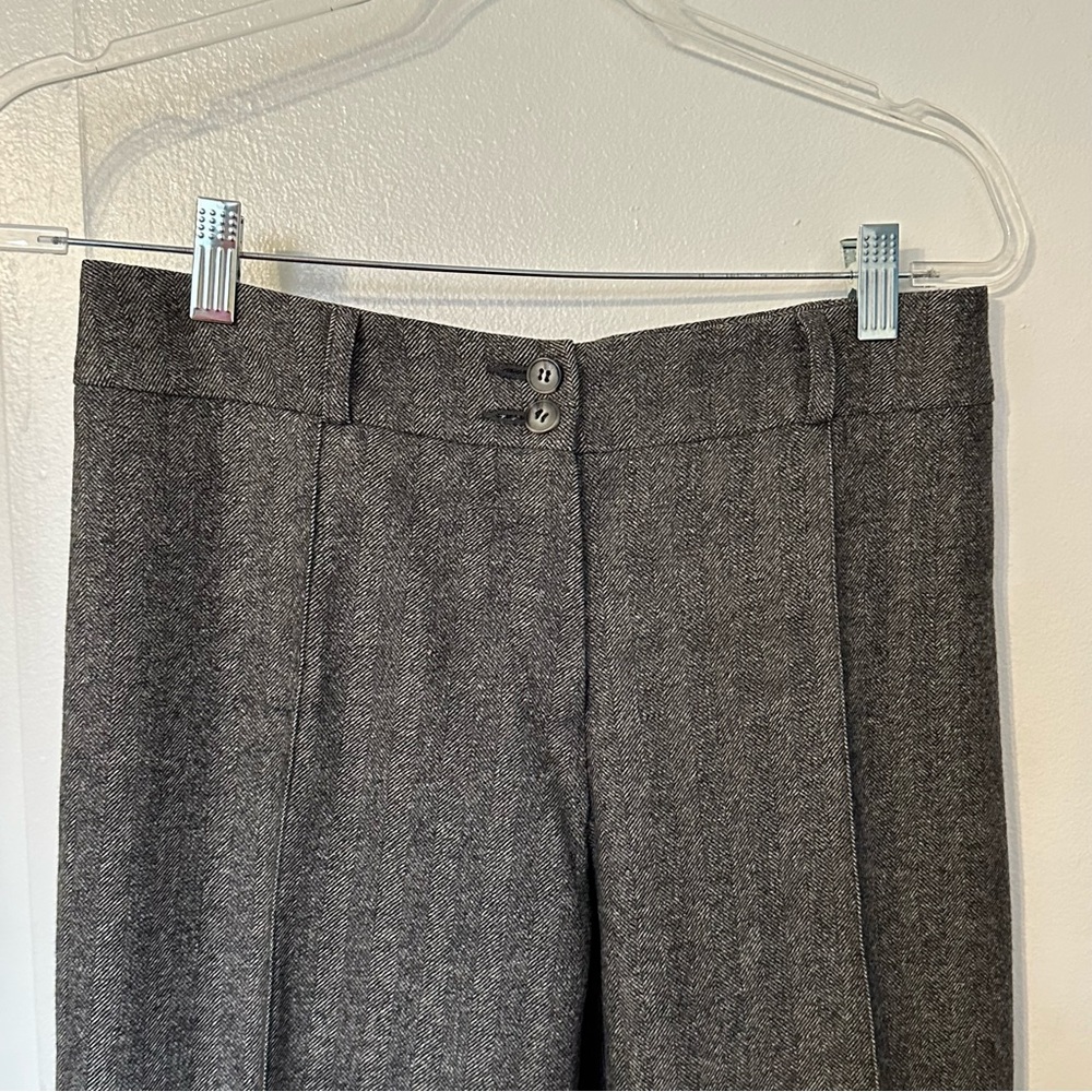 Gray High-Waisted Trousers